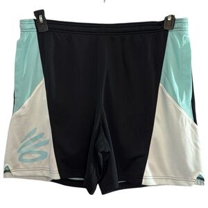 Under Armour Steph Curry Shorts Black/Blue Basketball‎ Loose Fit in Size XL  NWT
